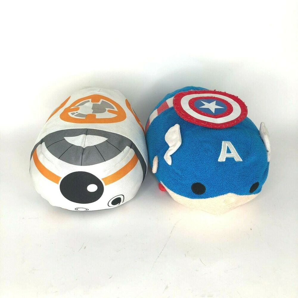 Marvel Tsum Tsum Captain America Star‎ Wars BB8 Plush Set 11" Stackable Disney